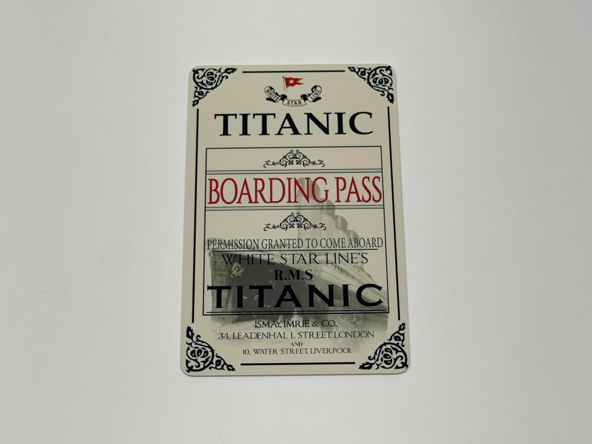 RMS Titanic Ticket ID Card Titanic Boarding Pass History