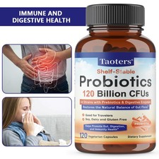 Probiotics Capsules 120 Billion CFUs 34 Strains Improve Immune Digestive Health