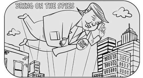 Bring on the Spies Spy Balloon Trump 1 oz UMS .999 fine Silver Bar Limited 260