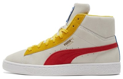 PUMA Suede Mid 21 White Red Lemon 380205-09