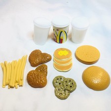 McDonald's 2001 CDI Play Food Lot Of Fries Burgers Nuggets Hotcakes Cups Cookie