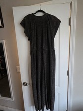 Nine West Multicolor Glitter Long Maxi Jumper Short Sleeve Regular Size L