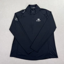RLX Ralph Lauren US Open Shirt Men XL Black Quarter Zip Pullover Tennis Athletic