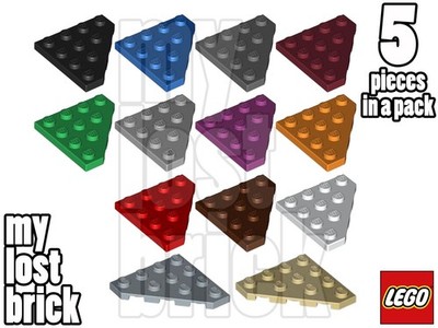 LEGO Part 30503 Wedge Plates 4x4 Cut Corners (Pack of 5)