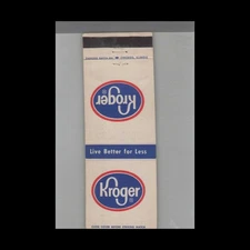 Matchbook Cover Kroger Grocery Live Better For less