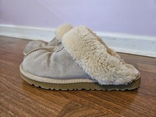 Ugg Shearling Tan Suede Slippers Women 8