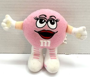 M&M's M&M Mini Swarmees Plush PERKY PINK Stuffed Toy Small 1998 Valentine’s
