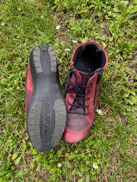 bottines rouge-bordeaux Suave à lacets et fermeture éclair 37 - Photo 3/4