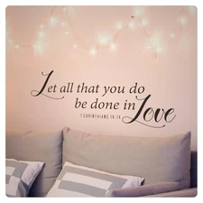 Corinthians 16:14 Inspirational Bible Verse Wall Decal Sticker Quote Home Decor
