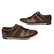 Kenneth Cole Shoes Mens 10 Brown Dressy Sneakers Leather Suede Lace Up