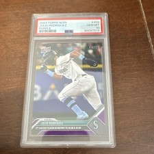 Topps 2023 Now Julio Rodriguez Purple #459 /25 Seattle Mariners PSA 10