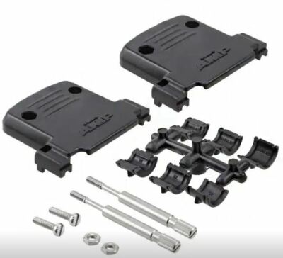 737349-2 25 Positionen zweiteiliger Backshell-Verbinder schwarz 180° ungeschirmt