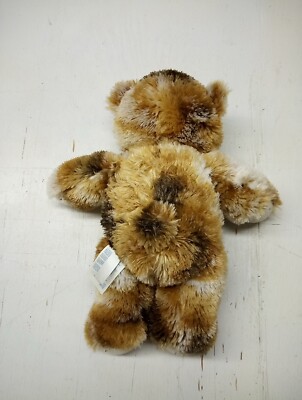 Build a Bear Champ Brown Calico Heart Patch Stitch Teddy Bear