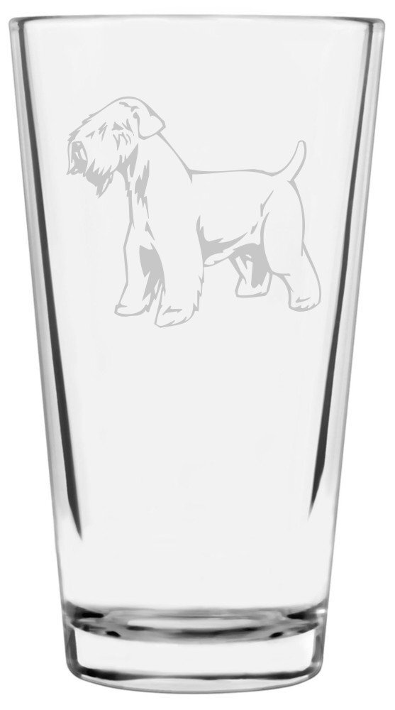 Soft Coated Wheaten Terrier Etched 16oz Pint Glass for Dog Lovers