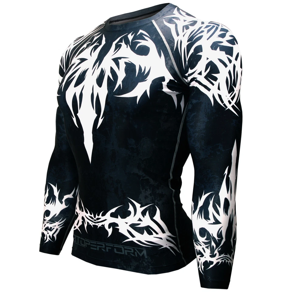 [FX-123] BTOPERFORM Compression Shirt Skin Tight Base layer Rash guard MMA Gym - Image 3 of 4