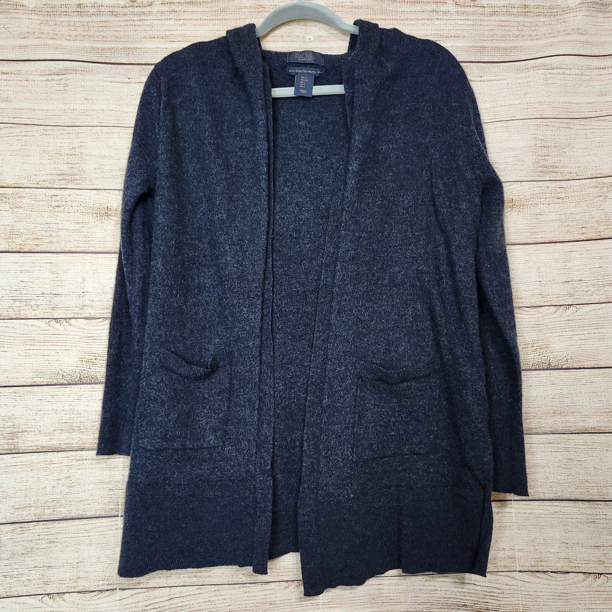 Navy top hooded cardigan