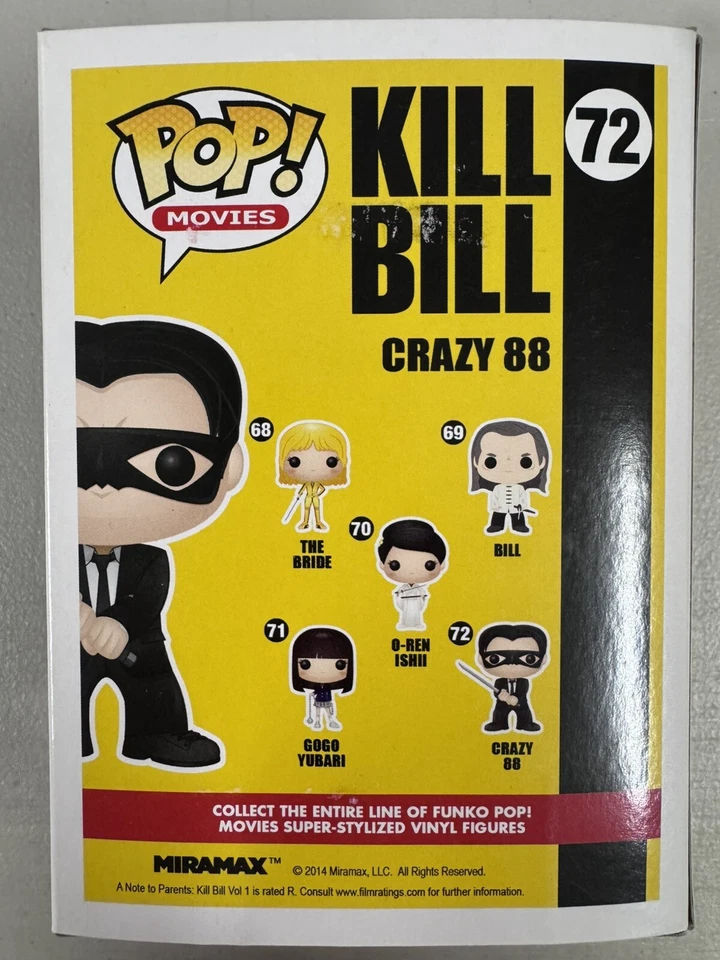 Crazy 88 #72 ~ Kill Bill ~ Vinilo Funko Pop ~ Ejército de Japón de O-Ren Ishii ~ Películas Foto 3 de 4