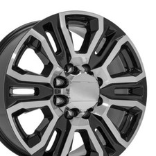 20 Replica Wheel Fits Gmc Sierra 2500 3500 Hd Denali - Cv70b Black Mac 20 Replica Wheel Fits Gmc Sierra 2500 3500 Hd Denali - Cv70b Black Mac