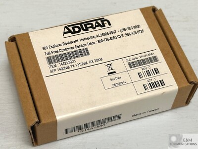 1442120G1 ADTRAN 1000BASE-LX OPTICAL TRANSCEIVER SFP 1490nm Tx 1310nm Rx 20km