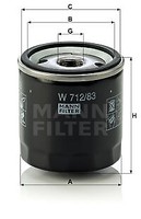 Mann-Filter W 712/83 ÖLfilter FÜR Chery Daihatsu Holden Lexus Lotus Mini Toyota