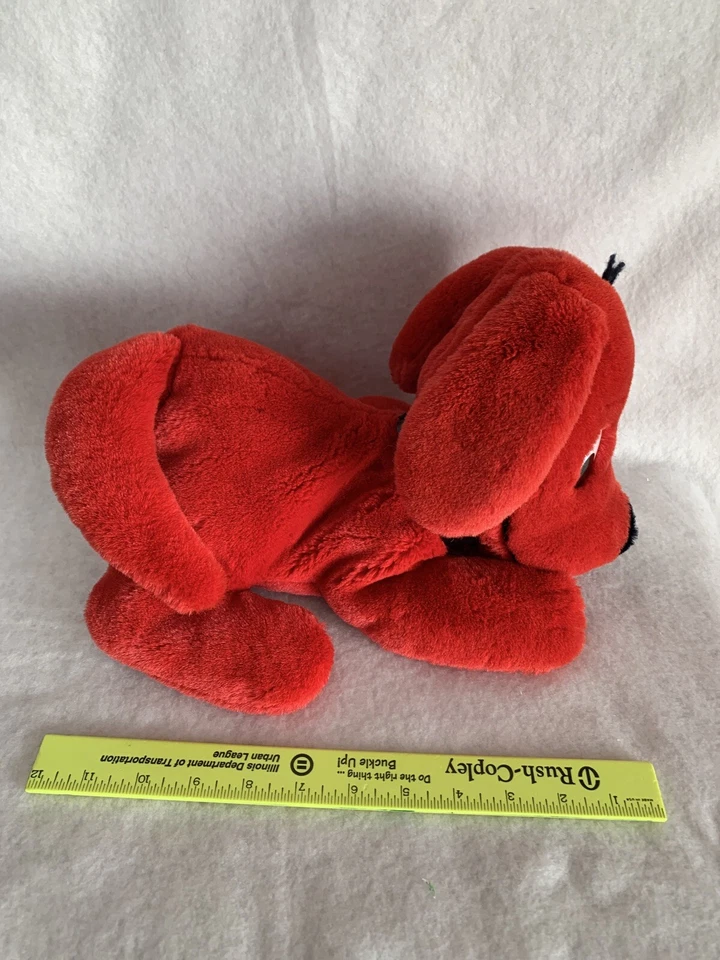 Marioneta de mano Dakin de cuerpo completo vintage 1991 CLIFFORD the Big Red Dog con collar Foto 4 de 4