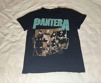 Vintage Pantera Medium Black T-shirt Bay Island Sportswear