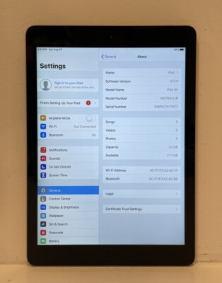 Apple iPad Air 1st Gen. 32GB, Wi-Fi, 9.7in - Space Gray