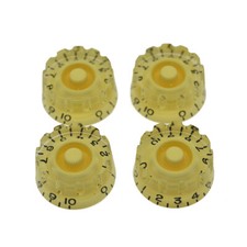 4x Guitar Knurled Speed Knobs 24 Fine Spline Control Knobs fit Gibson LP Cream