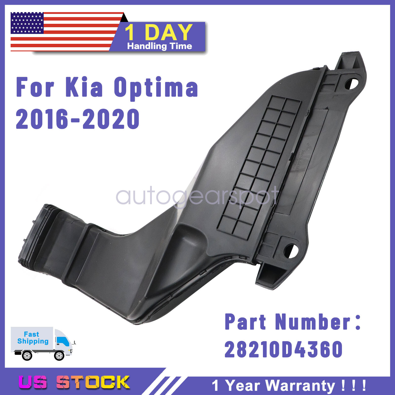 Air Cleaner Intake Duct Tube Hose NEW FOR Kia Optima 2.4L 2016 2017 2018-2020