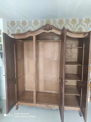 Buy French Louis XV 3 Door Wardrobe Carved Oak