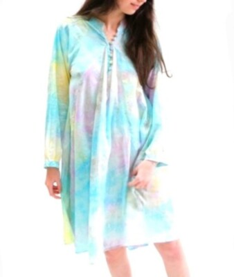 NATALIE MARTIN Fiore Rainbow Cloud Short Dress Cotton Silk Size Extra Small NWOT