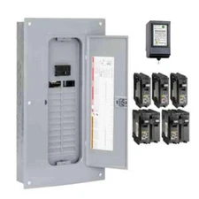 Homeline 100 Amp 24-Space 48-Circuit Indoor Main Breaker Plug-On Neutral Load