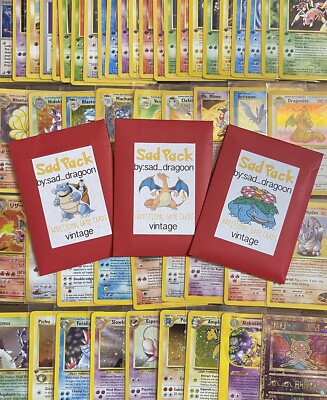 sad pokemon cards Pokémon 1st Edition Vintage WOTC 11 Booster Card Sad Pack Custom Pack!