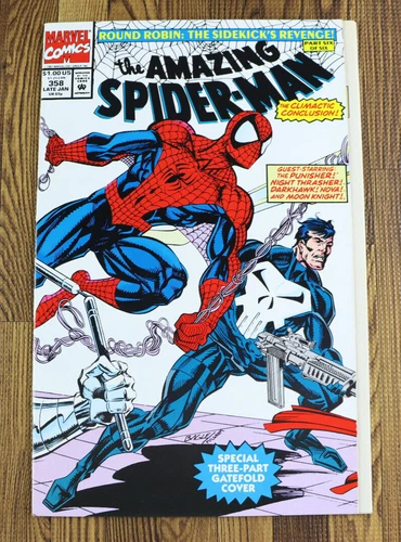 1992 Marvel Comics The Amazing Spider-Man #358 Punisher VF+/NM