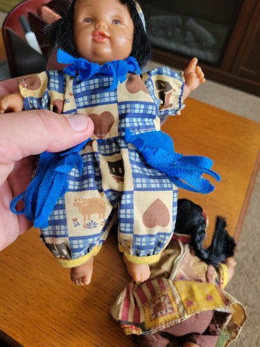 Vintage Teepee Tots Bean Bag Dolls. Lot Of 2 - Picture 9 of 11