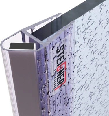 STEIGNER Guarnizione magnetica per doccia spessore vetro 6/7/8 mm, UKM04, 1 pezzo