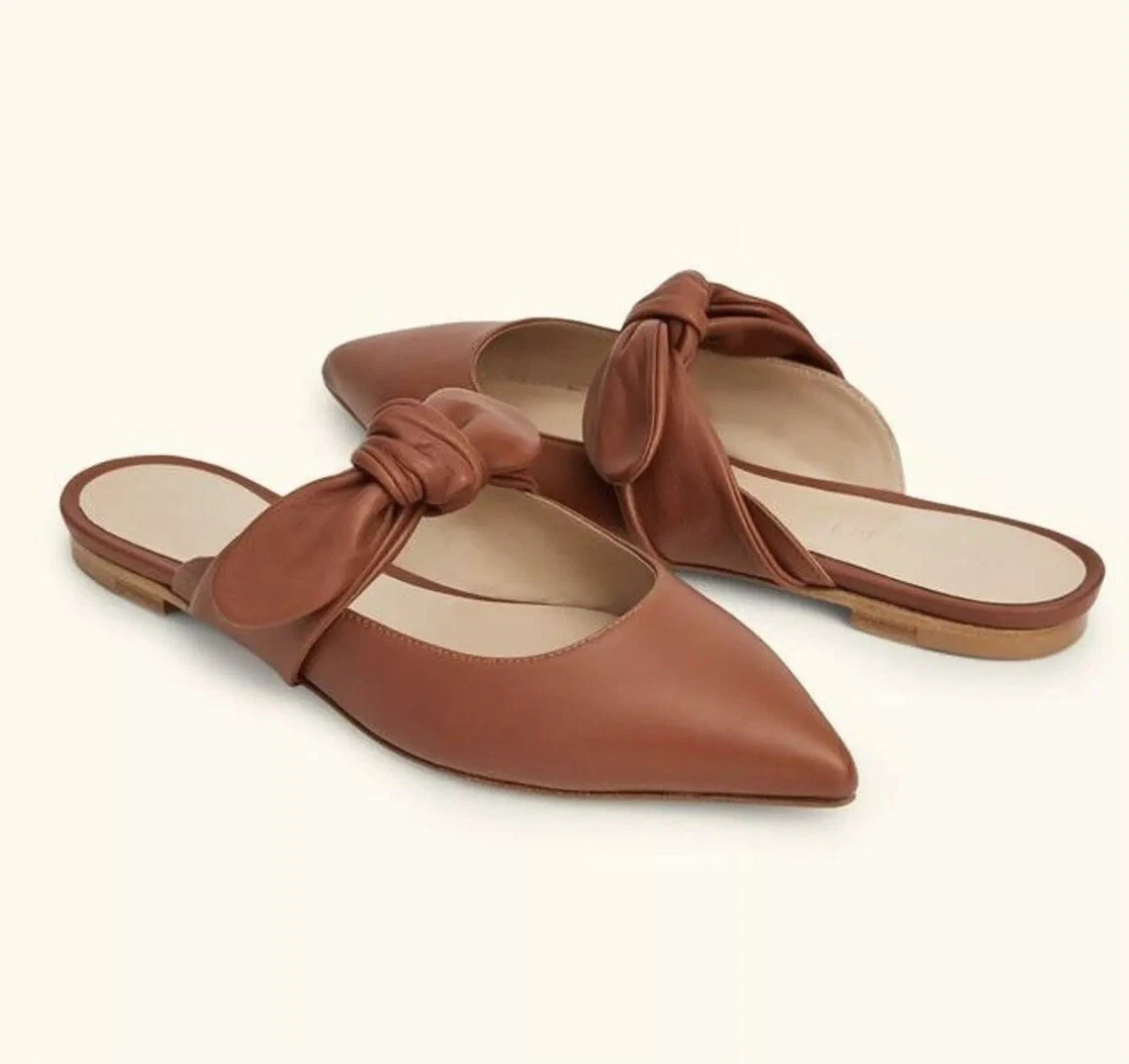 Bow hotsell mules flat