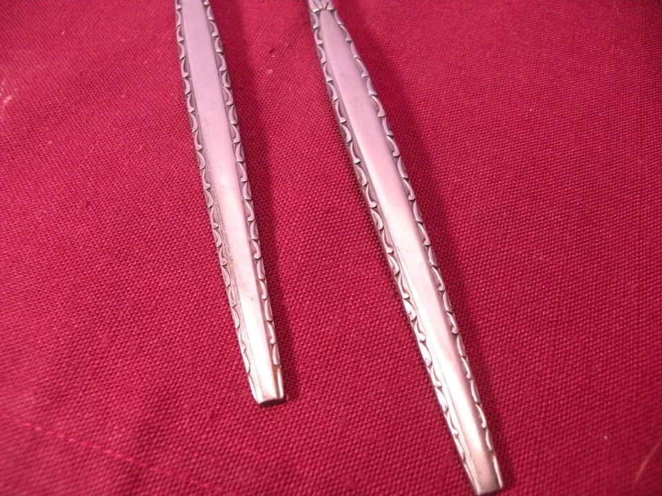 Set Of 2 Dinner Forks Stylecraft SYF18 Stainless Japan Silverware Flatware 7 3/4 - Image 3 of 4