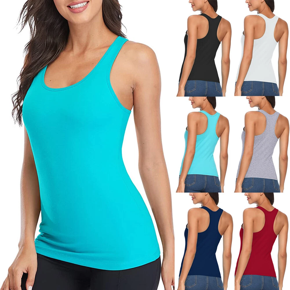 Yoga tank deals with shelf bra