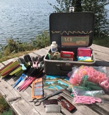 Grandmas Vintage Lot Hair Curlers Curl Clip Wraps Brushes Rollers Master Stylist
