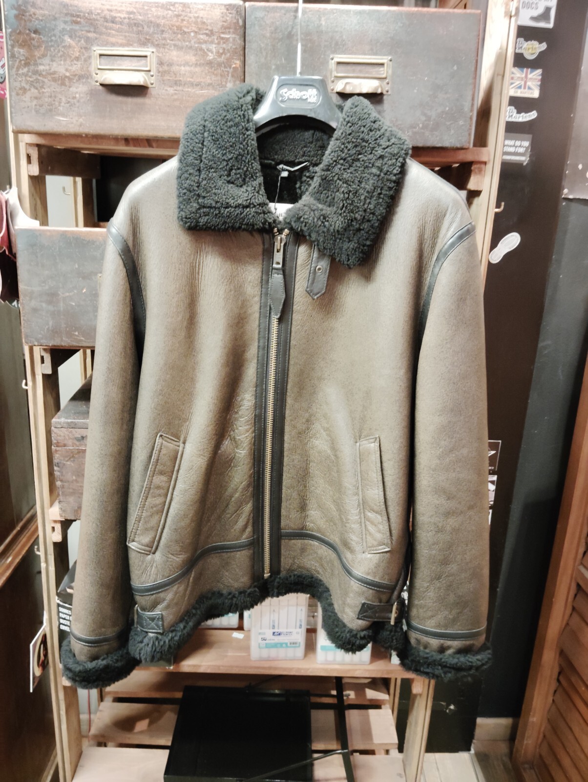 chaqueta piel vuelta aviador tipo b3 schott Nyc lc1259s vint hombre talla