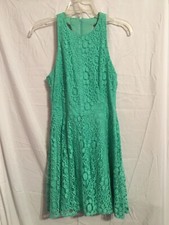 Green Lace Racerback Fit & Flare Dress Windsor Size S