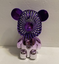 Mini Fan Birthday Gift Electroplated Sitting Bear Mini Electric,USB Charging 