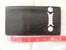 Southwest Western Style Bifold Mens Ladies Leather Wallet Checkbook Holder c