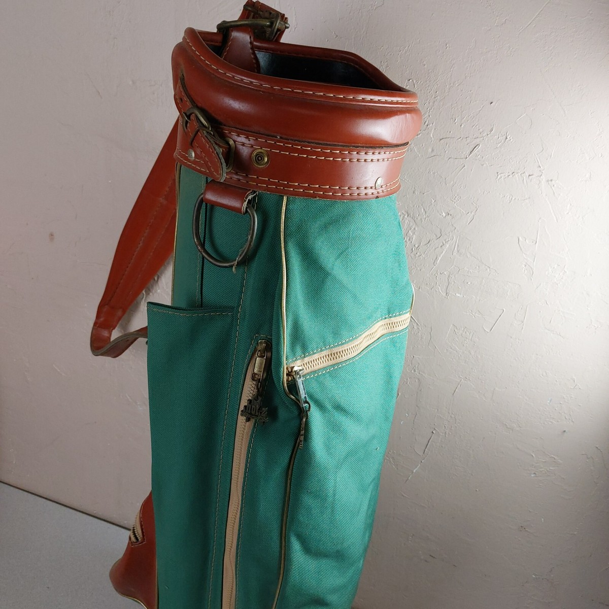 Vintage Hot-Z Jones Creek GA Golf Club Bag Faux Leather/Canvas w
