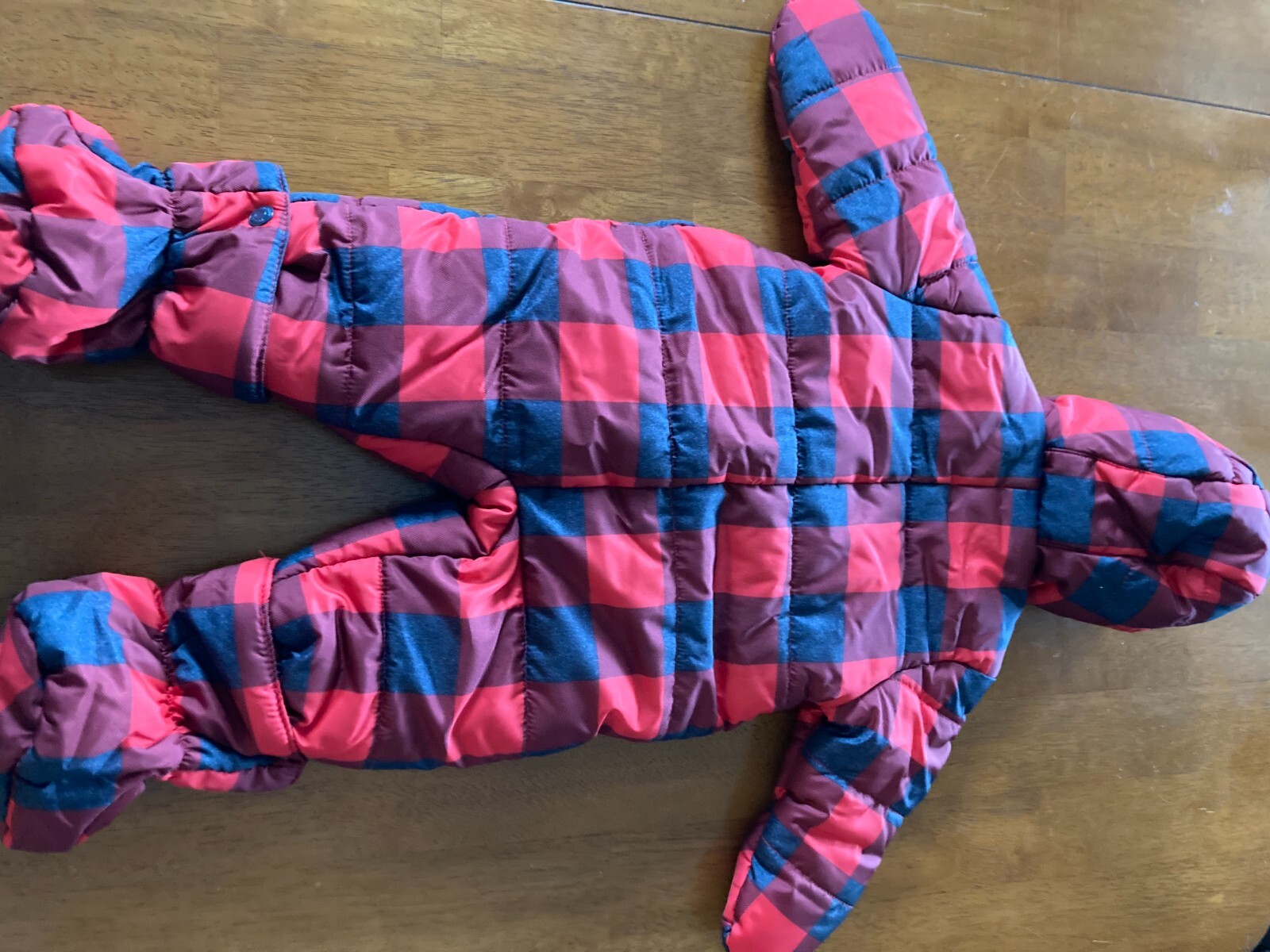 OshKosh Red Buffalo Plaid Bunting Suit 36 months eBay