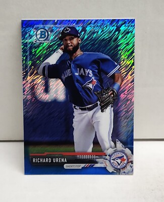 RICHARD URENA 2017 Bowman Chrome Prospects BLUE SHIMMER /150 ~ BLUE JAYS