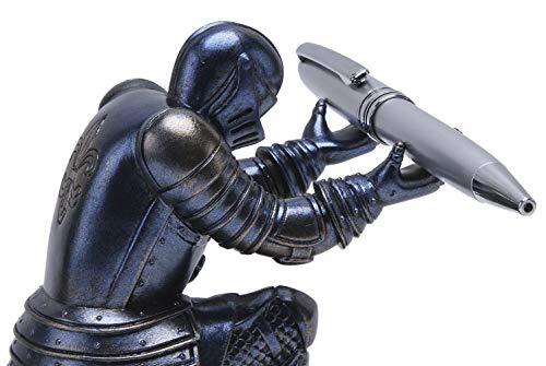 Knight Pen Holder With 2 Pens Resin Desk Organizers And Accessories