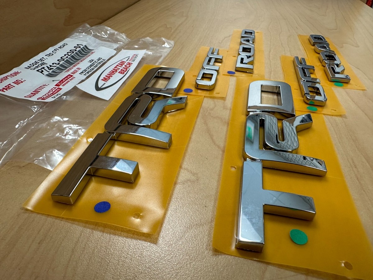2023-2025 SEQUOIA TRD OFF ROAD EMBLEM SET CHROME GENUINE TOYOTA