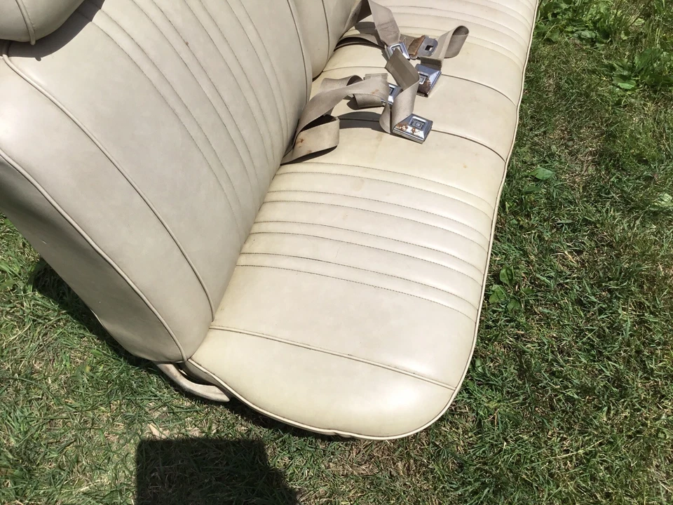 Pontiac Catalina 1968 1969 1970 asiento de banco delantero dividido, Chevy, con orugas. Foto 4 de 4